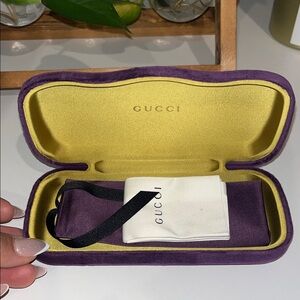 Gucci Purple Velvet Sunglasses Case